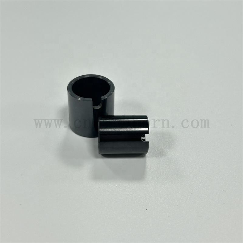 Black Zirconia Irregular Tube Insulator Surface Polishing ZrO2 Ceramic Pipe