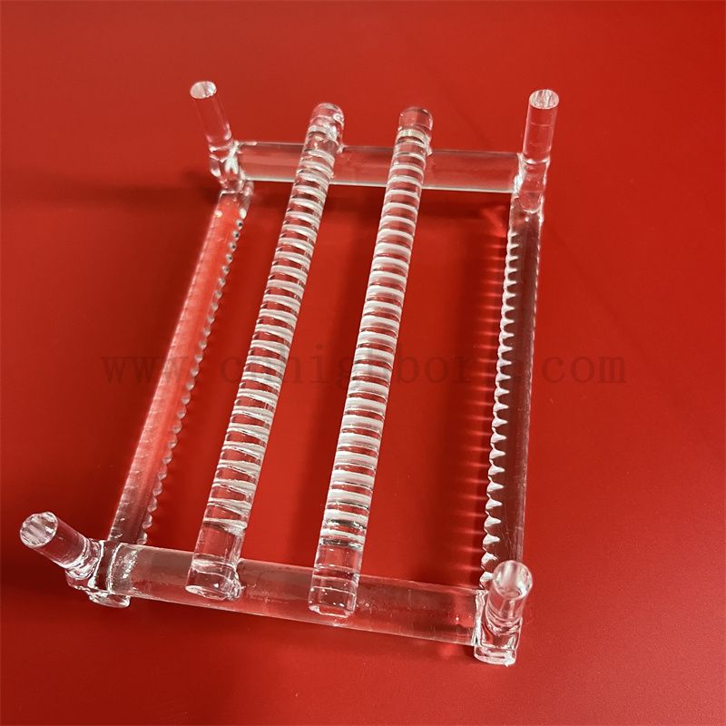 Heat Resistance Customized Lab GlasswareTransparent Fused Silica Quartz Glass Boat