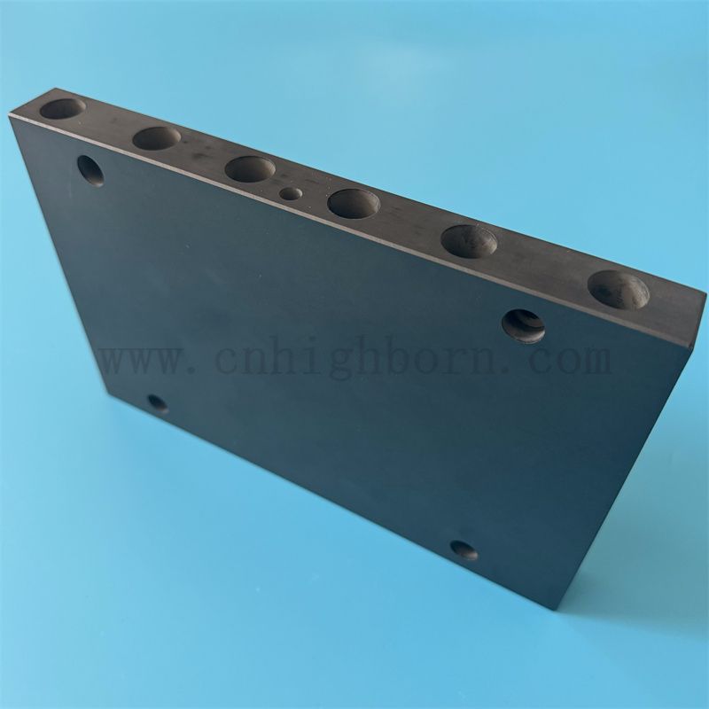 Customized SIC Ceramic Plate Silicon Carbide Board Ceramic Piece with Holes