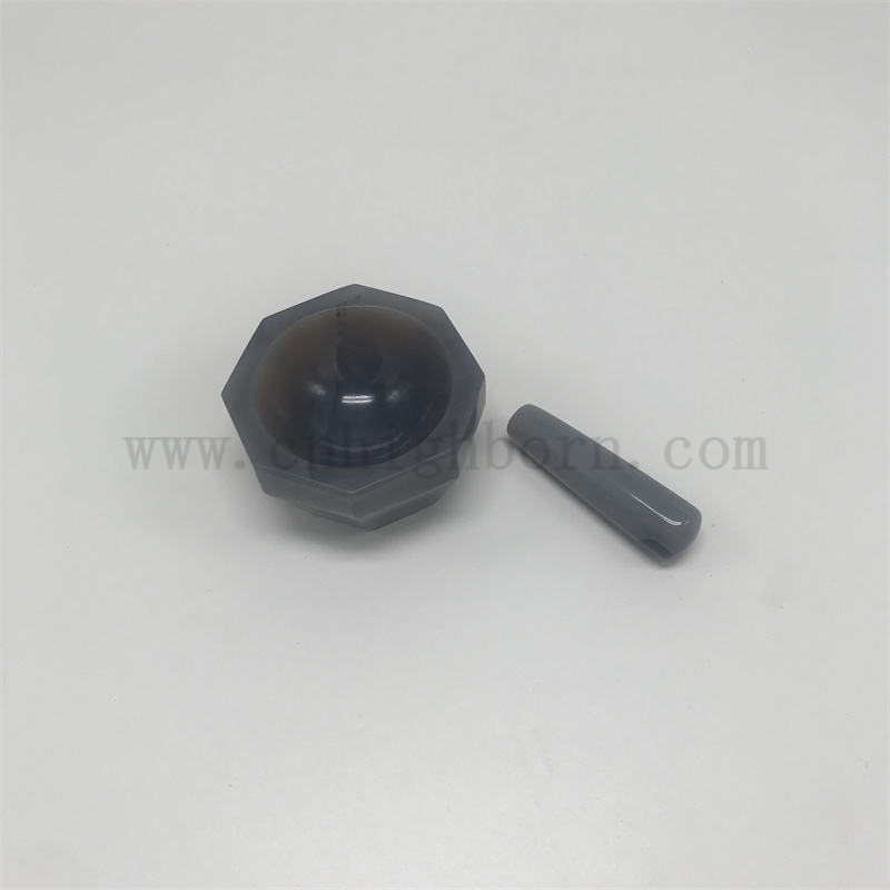 High Hardness Natural Agate Mortar and Pestle for Laboratory and Pharmaceutical Grinding