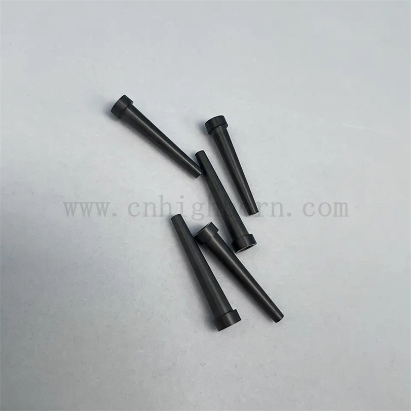 Customized Heat Shock Resistant Boron Carbide Shaped Pipes B4C Ceramic Nozzle