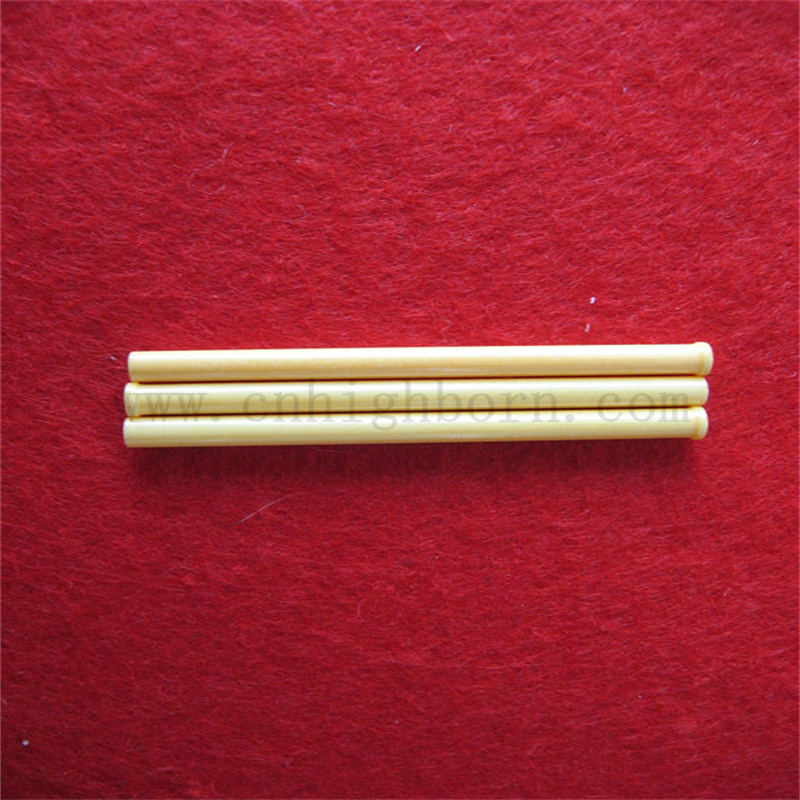 Yellow Color Magnesia Partially Stabilised Zirconia ( Mg - PSZ Bar ) Ceramic Insulating Rod