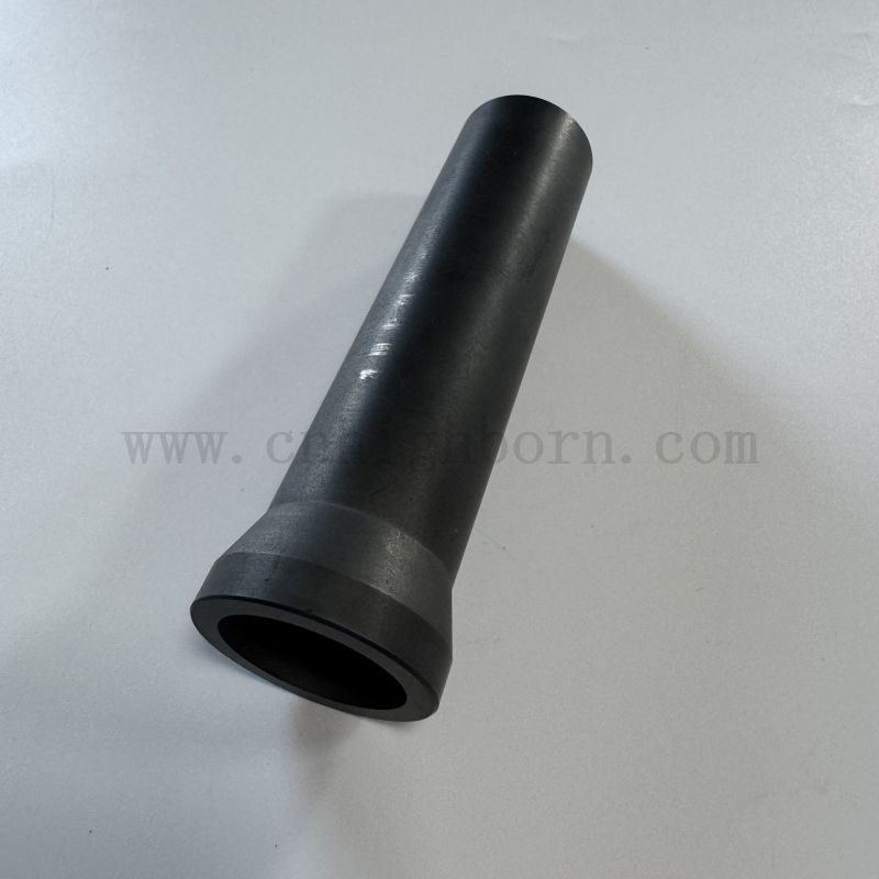 Customized Silicon Carbide Irregular Bush Pipe with Flange Reaction Sintered SiC Ceramic Part /Tube