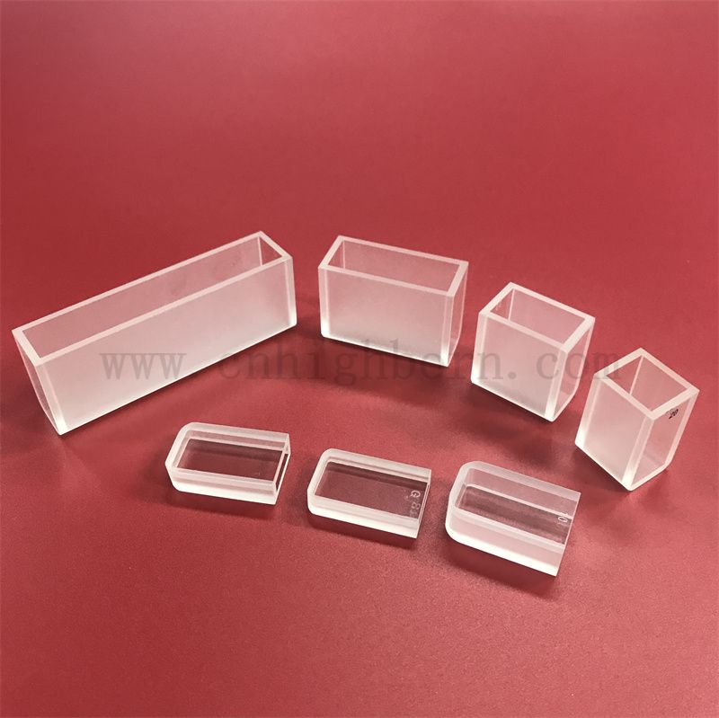  Two Sides Clear Customized Fused Silica Quartz Glass Cuvette