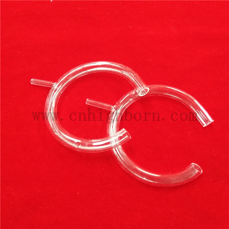 Heat Resistance Customized Clear Fused Silica Quartz C Shape Tube