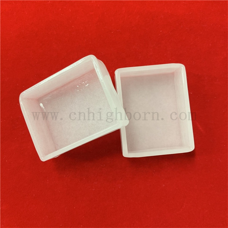 Translucent Customized Square Shape Opaque Quartz Glass Crucible