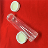 Transparent Fused Silica Quartz Glass Test Tube with Screwed Ends