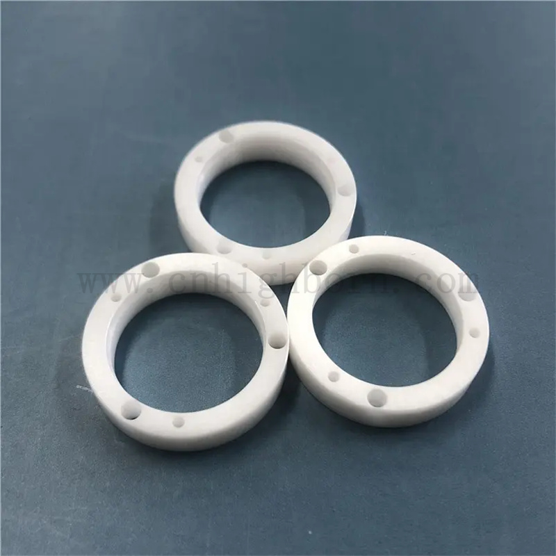 Customized ZrO2 Zirconia Ceramic Yttrium Punch Hole Insulating Rings