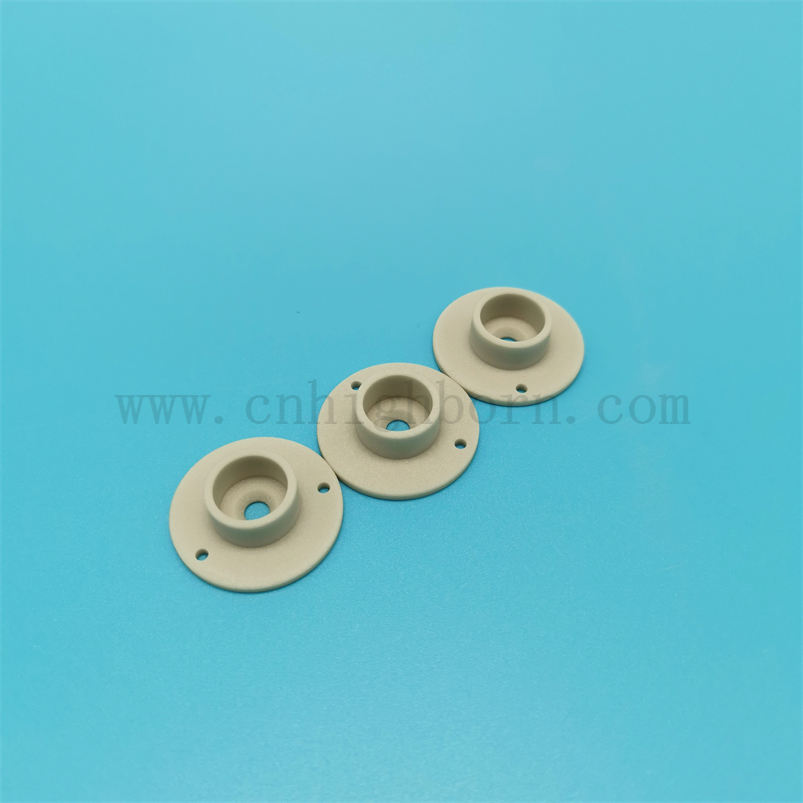 Precision Machining AlN Ring Aluminum Nitride Ceramic Insulating Washer 