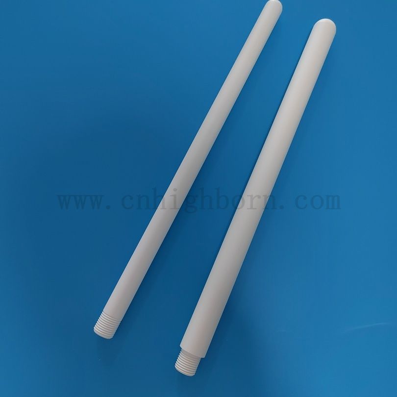 Customized 99% Purity BN Ceramic Protection tube Ceramic Tubing with Thread 