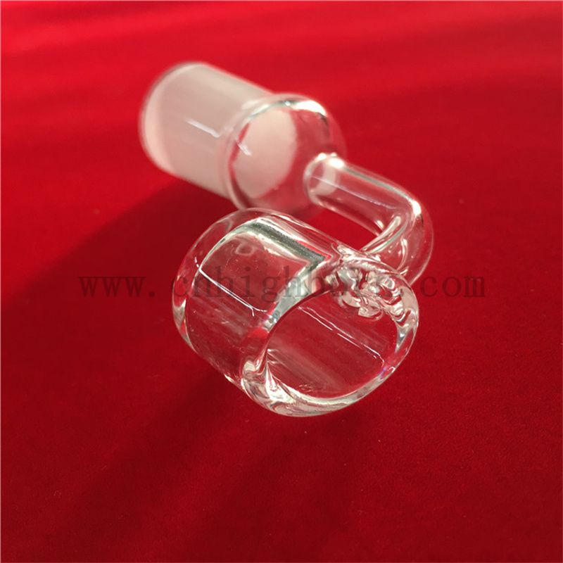 Heat retension frosted edge fused round bottom quartz banger