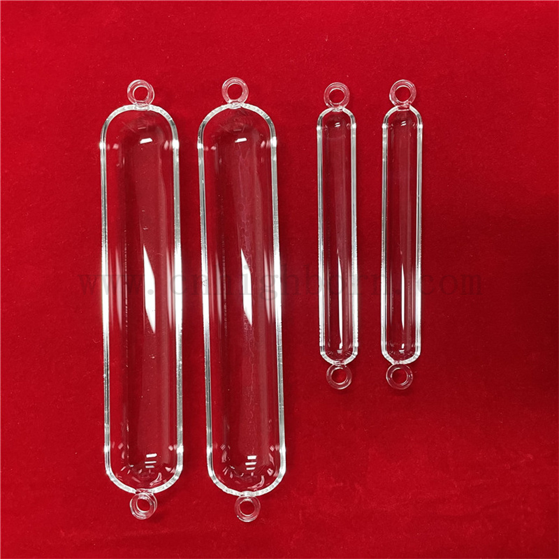  Heat Resistance Lab Research Clear Quartz Instrument Quartz Glass Boat 