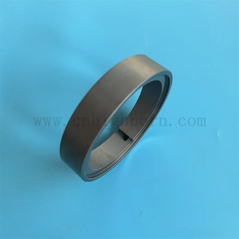Insulator Silicon Carbide Bush Reaction Sintered Black SiC Ceramic Ring