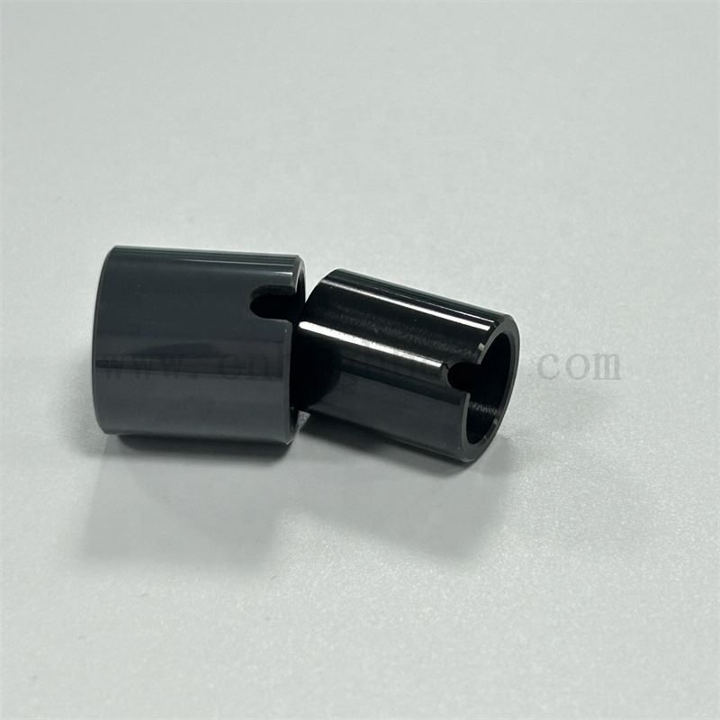 Black Zirconia Irregular Tube Insulator Surface Polishing ZrO2 Ceramic Pipe