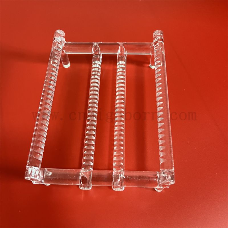 Heat Resistance Customized Lab GlasswareTransparent Fused Silica Quartz Glass Boat