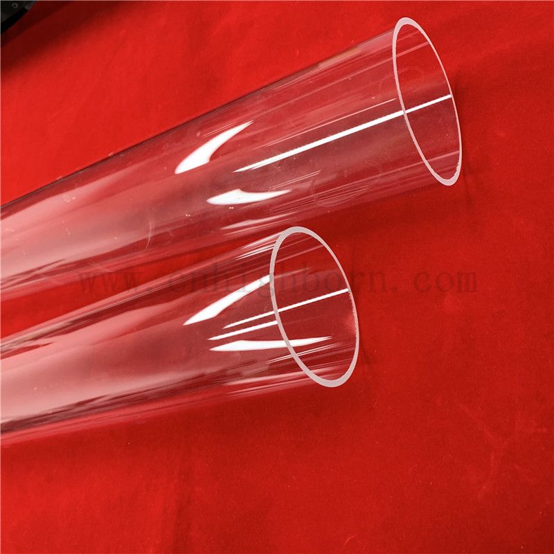 Heat Resistance Transparent Fused Silica Glass Quartz Shape Tube