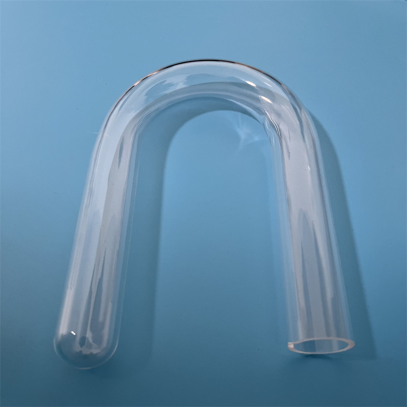 Heat Resistance U Shape Transparent Customized Quartz Silica Glass Tube