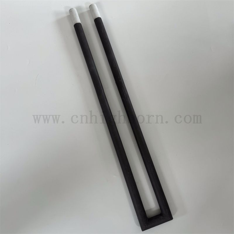 Refractory Silicon Carbide Heating Element Rod Insulator SiC Ceramic U Type Tube