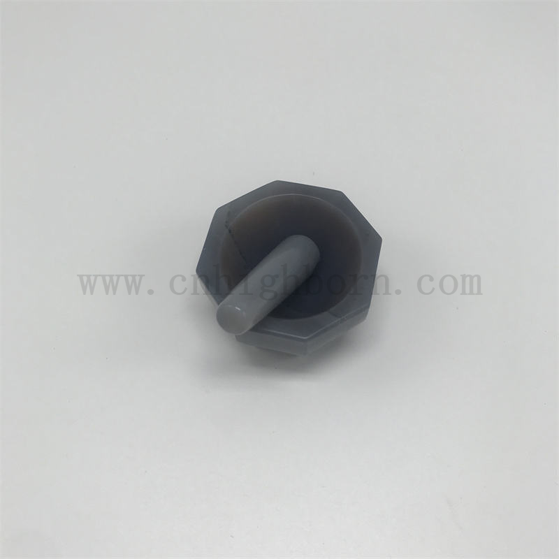 High Hardness Natural Agate Mortar and Pestle for Laboratory and Pharmaceutical Grinding