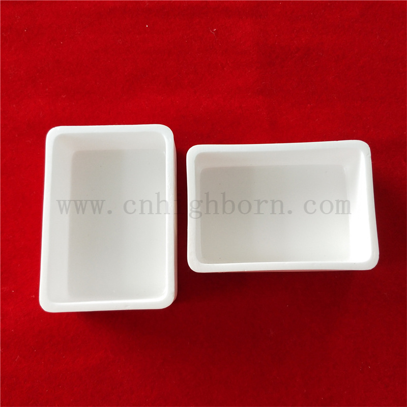 Insulation 95 Alumina Crucible Customized Al2O3 Molten Metal Ceramic Boat