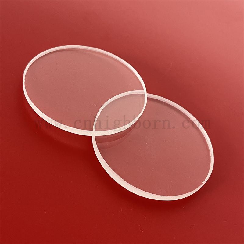 High Purity Transparent Circula Silica Glass Panel Round Quartz Disc
