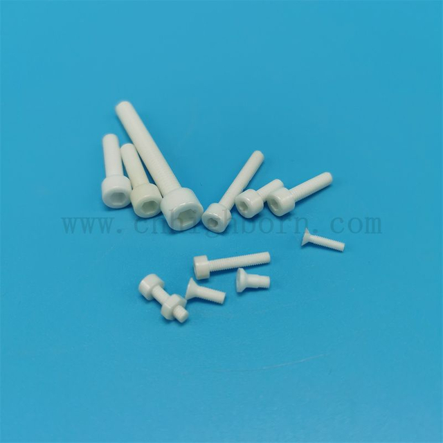 Customized 95% 99% Al2O3 Alumina Ceramic Screws with Nuts