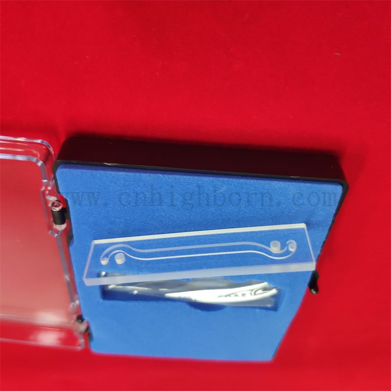 Laboratory Quartz Cuvette Optical Glass Flow Cell for Spectrophotometer