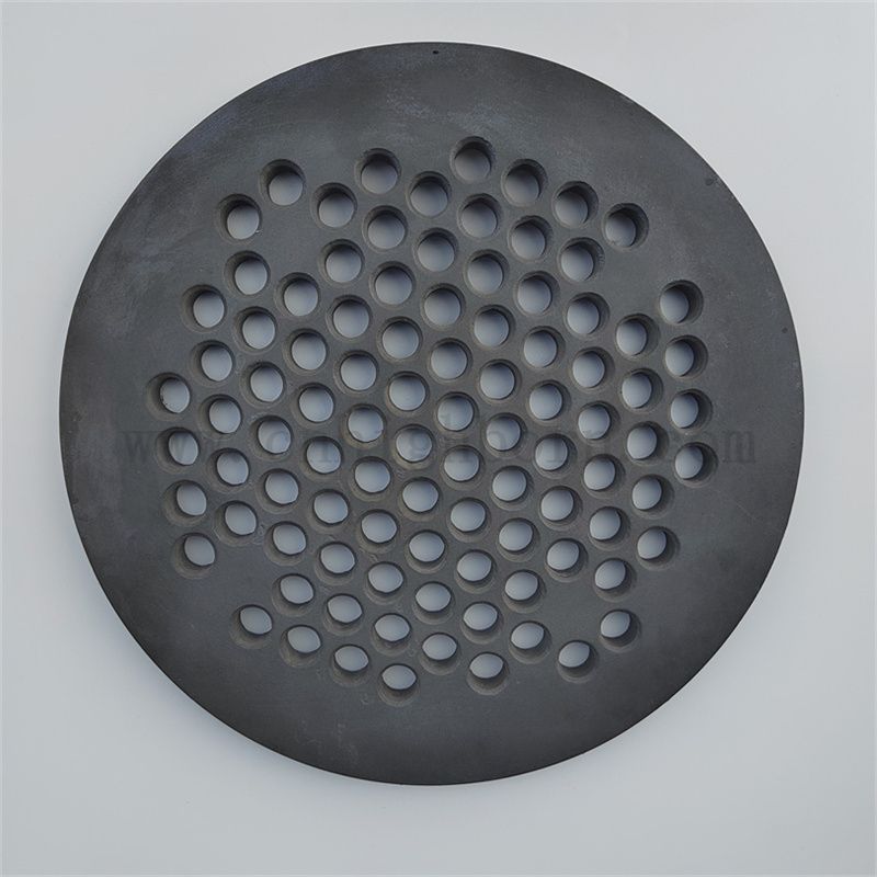 Perforated RBSiC Sheet SiC Air Distribution Plate Silicon Carbide Ceramic Disc for Furnace and Molten Metal Filtration