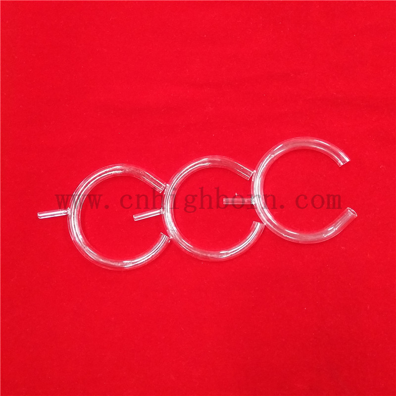 Heat Resistance Customized Clear Fused Silica Quartz C Shape Tube