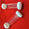 Transparent Fused Silica Quartz Glass Test Tube with Screwed Ends