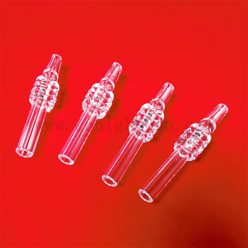 Heat Resistance Clear Fused Silica Glass Pipe Customized Quartz Special Shape Tube