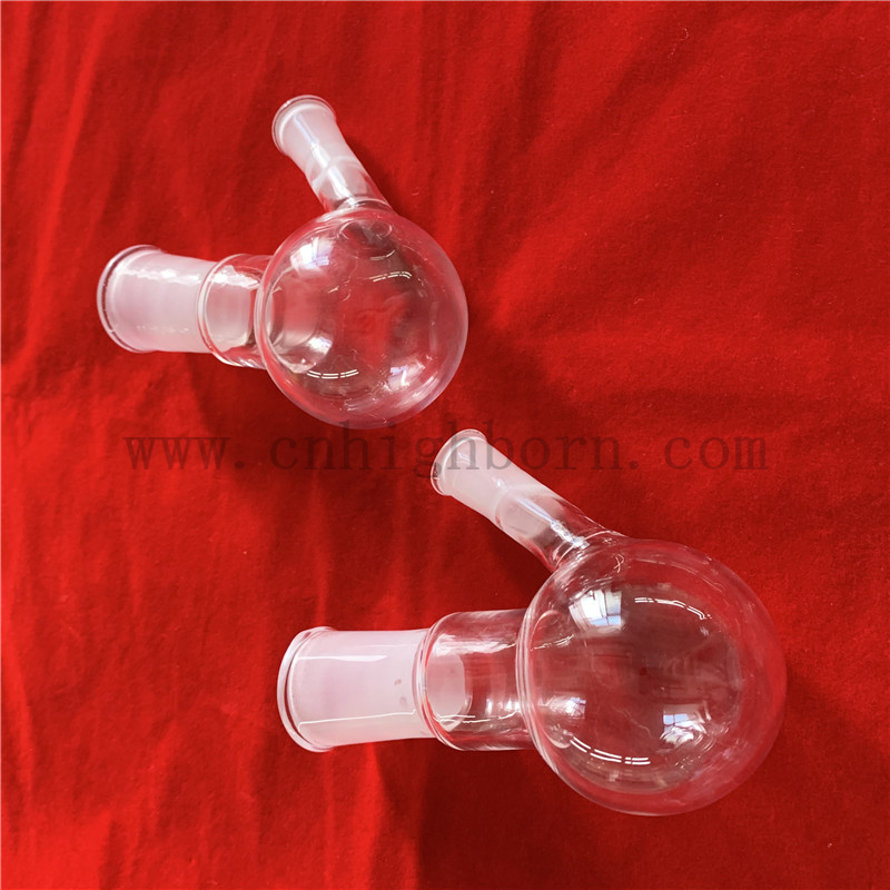 Transparent Two Necks Round Bottom Lab Glass Flask Buy glass flask