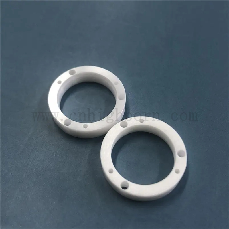 Customized ZrO2 Zirconia Ceramic Yttrium Punch Hole Insulating Rings