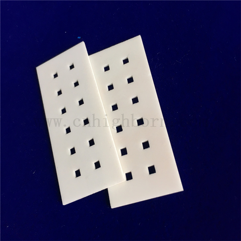 Customized 99 Alumina Punch Hole Sheet Insulation Al2O3 Ceramic Substrate