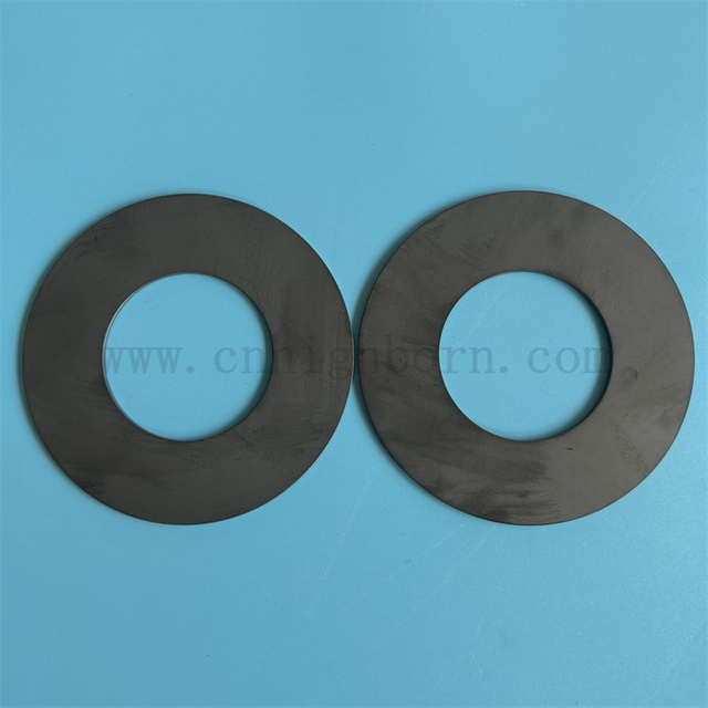 Insulator Black Silicon Carbide Plate Wear Resistant Large Diameter SiC Ceramic Ring 