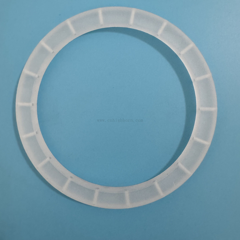Heat Resistance Frosted Quartz Glass Flange with Hole for Industrial Applications