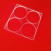 92% Transparent Quartz Glass UV Fused Silica Plate with Laser Drill Holes