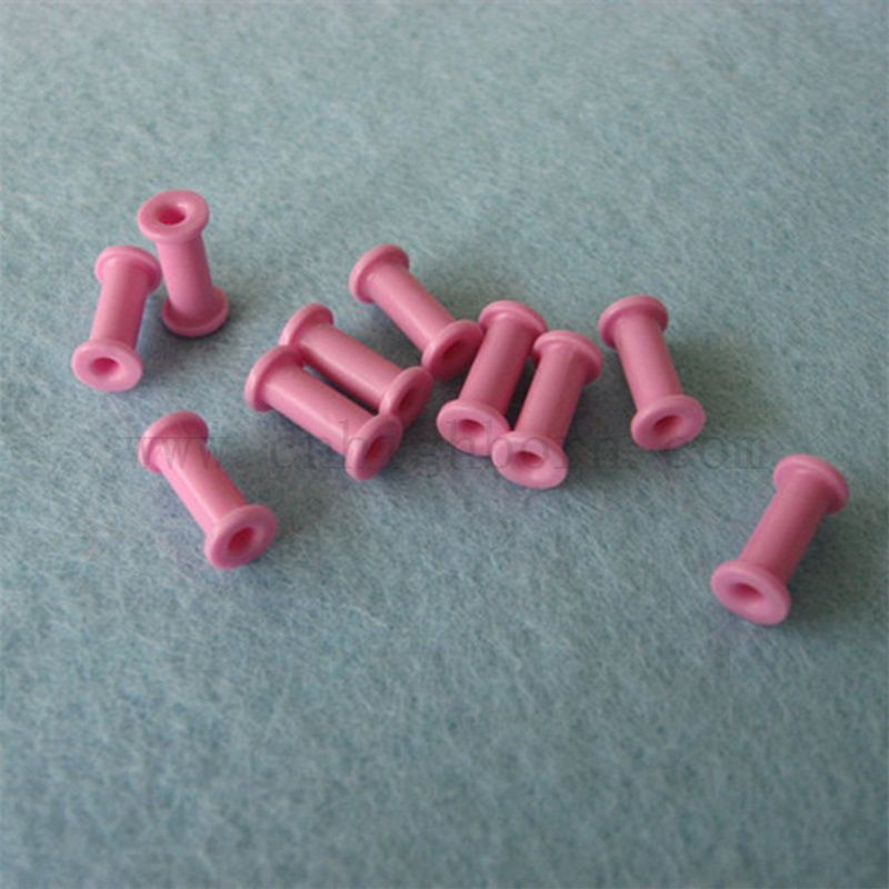 Pink color textile ceramic wire roller alumina ceramic yarn guide parts