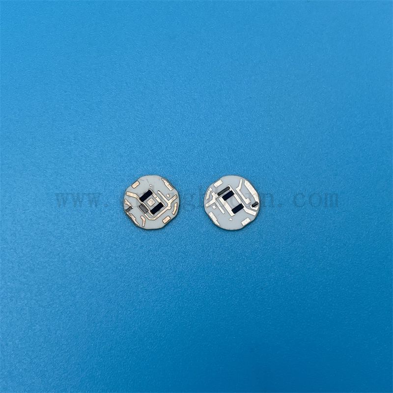 Customized long service life circular shape 96% alumina ceramic substrate thick film circuit PCB