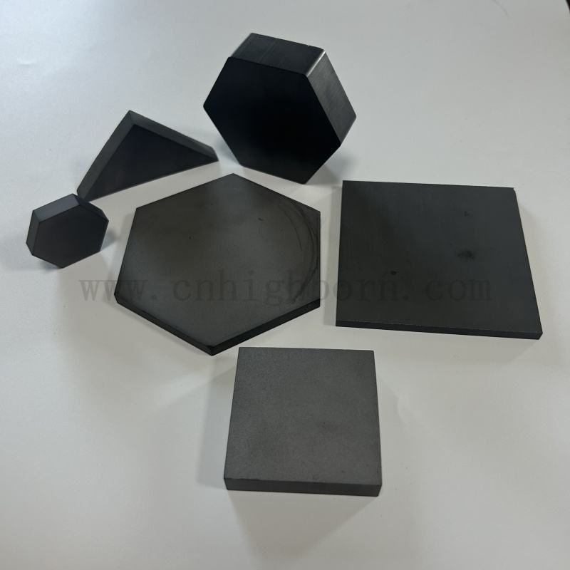 Customized High Hardness Boron Carbide Hexagonal Protection Sheet B4C Ceramic Plate