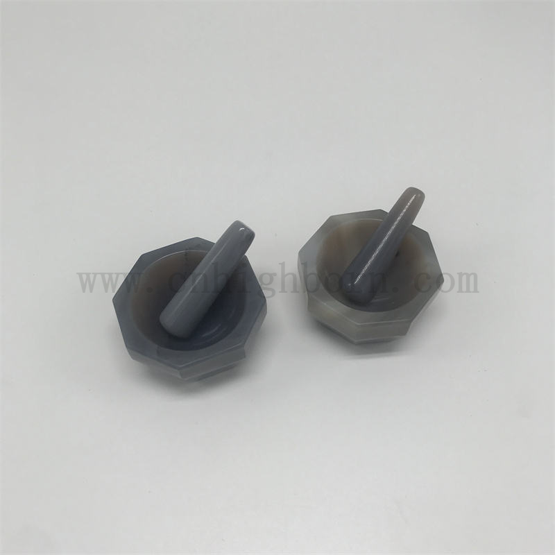 High Hardness Natural Agate Mortar and Pestle for Laboratory and Pharmaceutical Grinding