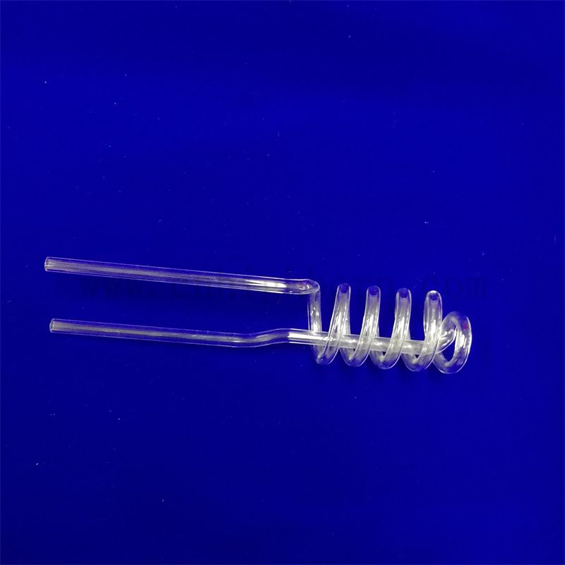  Customized Transparent Fused Silica Quartz Glass Helical Tube