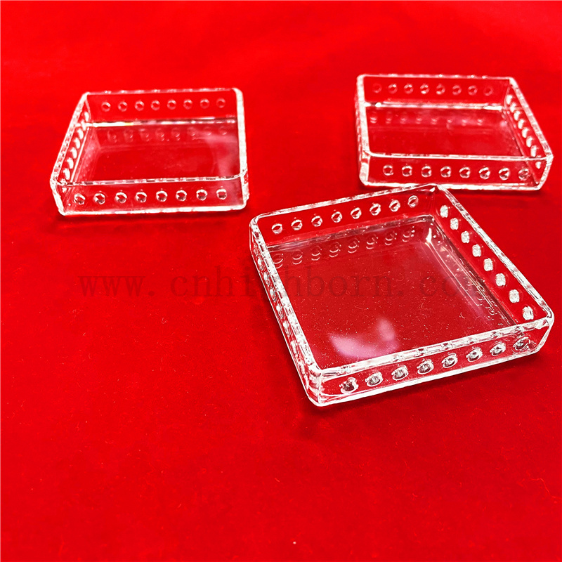 Customized Transparent Square Shape Quartz Glass Petri Dish