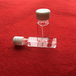 Standard Colorimeter Cuvette Clear Quartz Fluorescence Glass Cuvette with Screw Cover