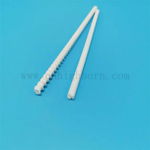 High Temperature Resistant Threaded Cordierite Mullite Ceramic Heater Rod