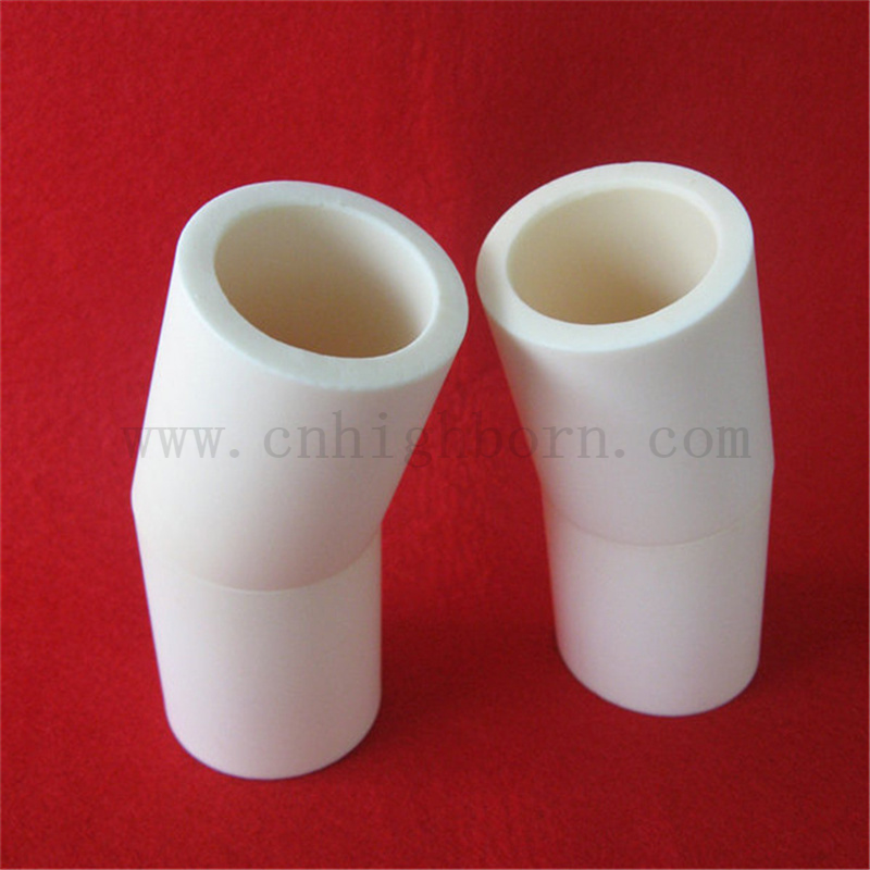 Large Diameter Irregular 95 Alumina Tube Customized Beveled Al2O3 Ceramic Pipe