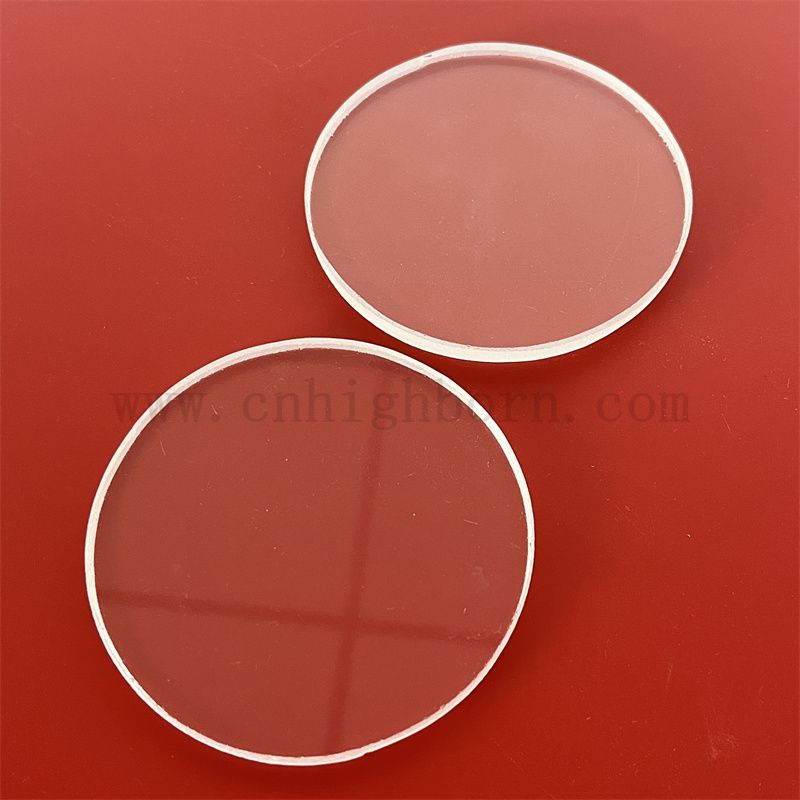 High Purity Transparent Circula Silica Glass Panel Round Quartz Disc