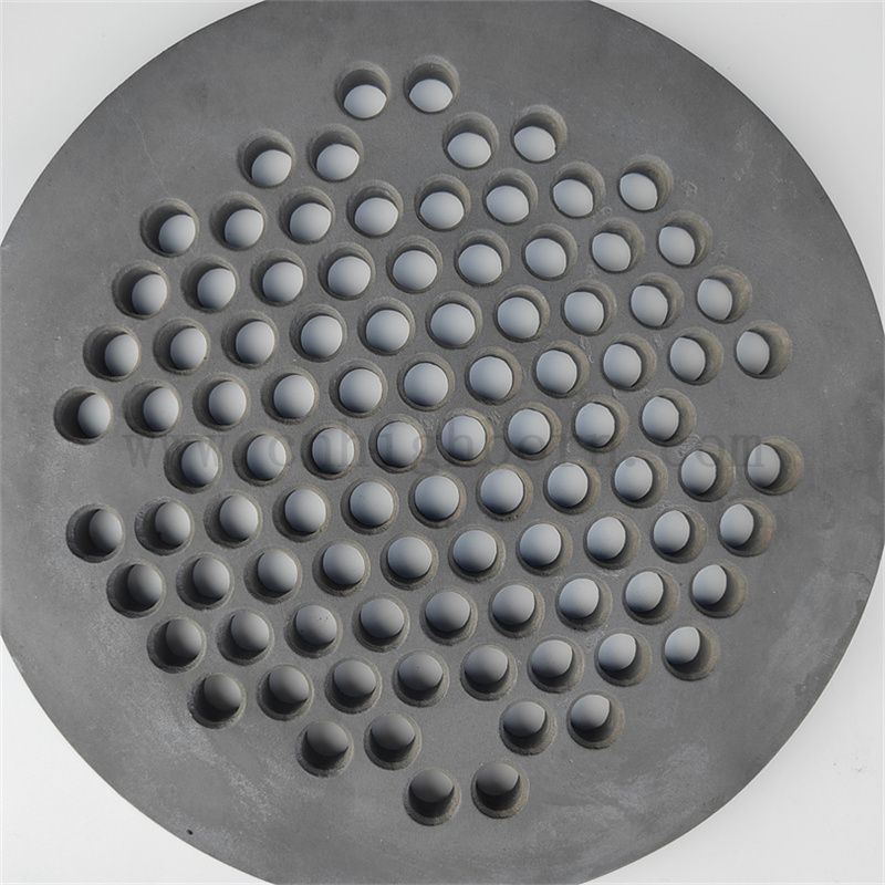 Perforated RBSiC Sheet SiC Air Distribution Plate Silicon Carbide Ceramic Disc for Furnace and Molten Metal Filtration
