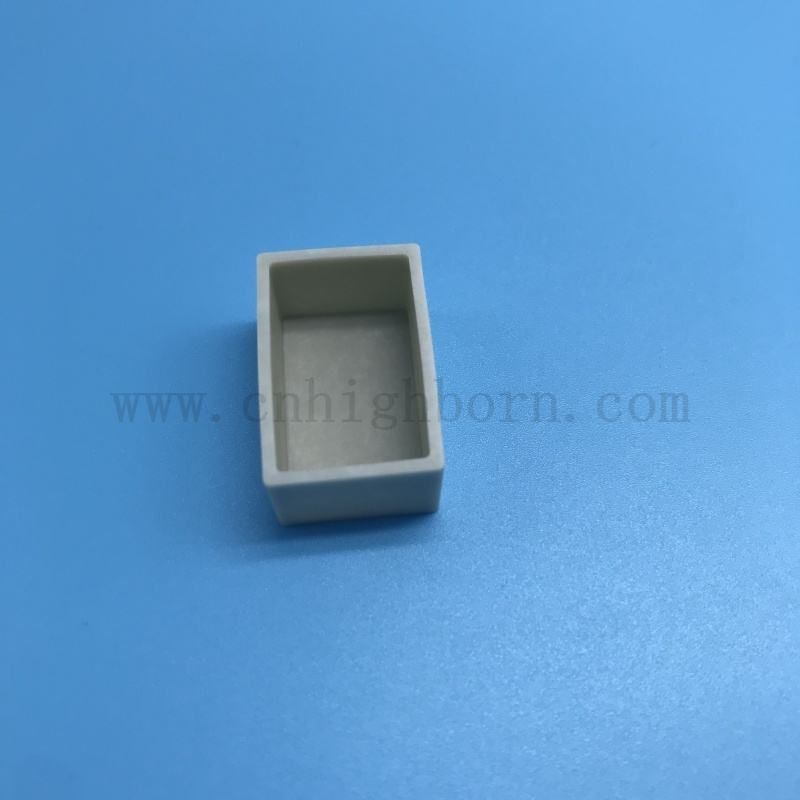 High Heat Conductivity Cylindrical Aluminum Nitride Crucible Insert/AlN Ceramic Cup / Pot for Melting 