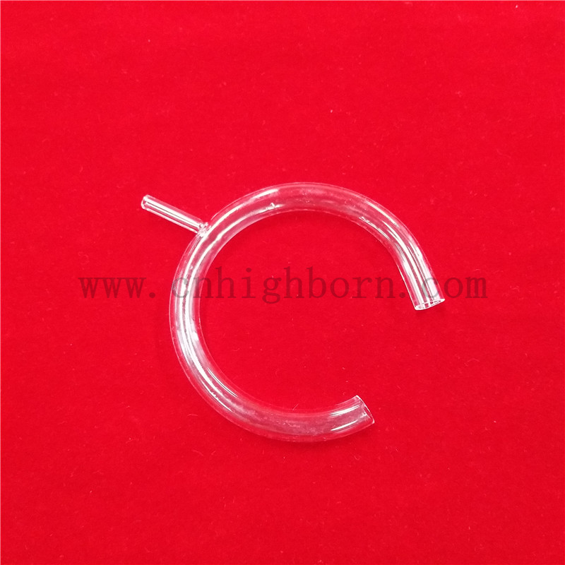 Heat Resistance Customized Clear Fused Silica Quartz C Shape Tube